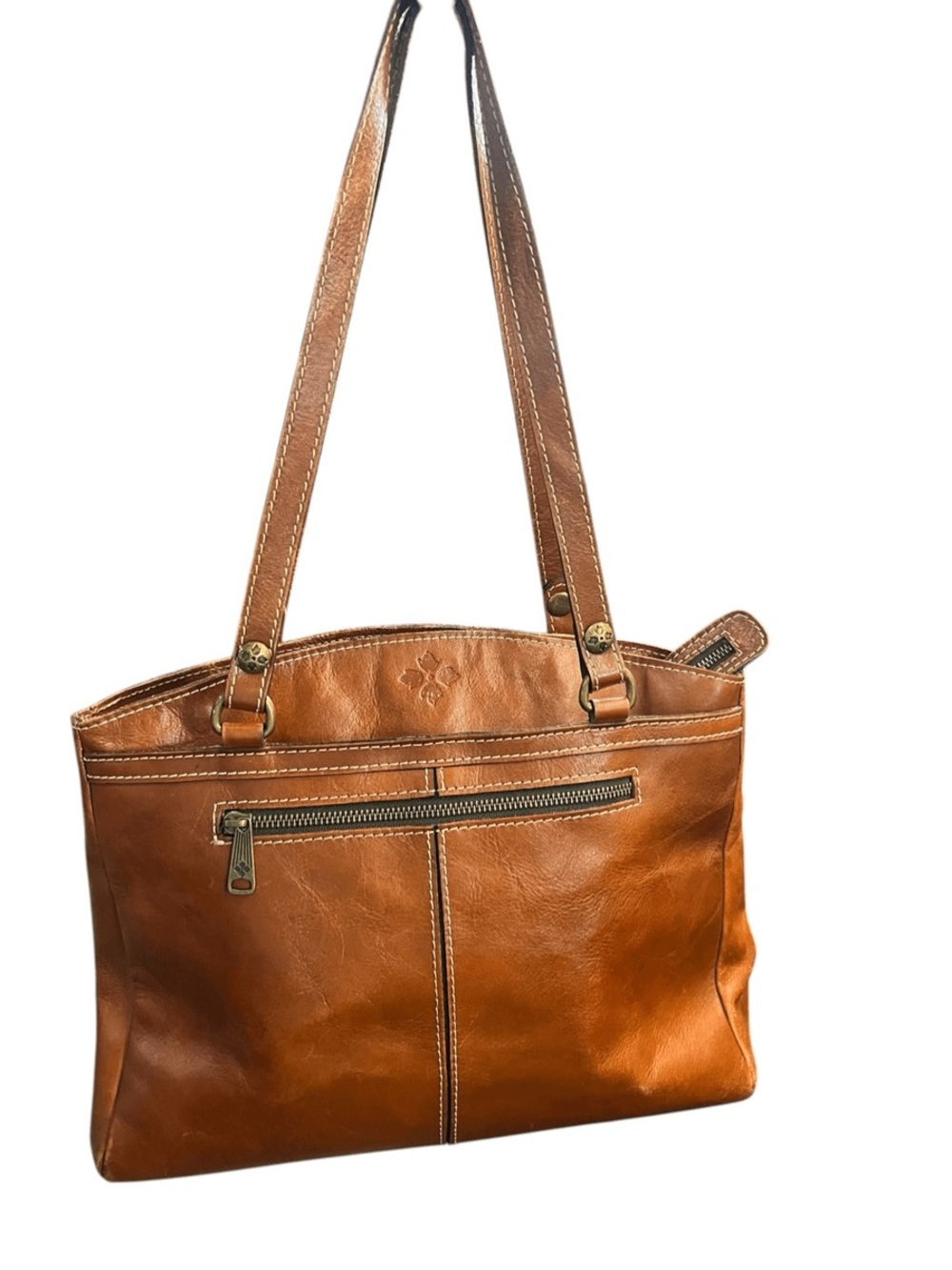 Patricia Nash Tan Leather Everyday Shoulder Bag